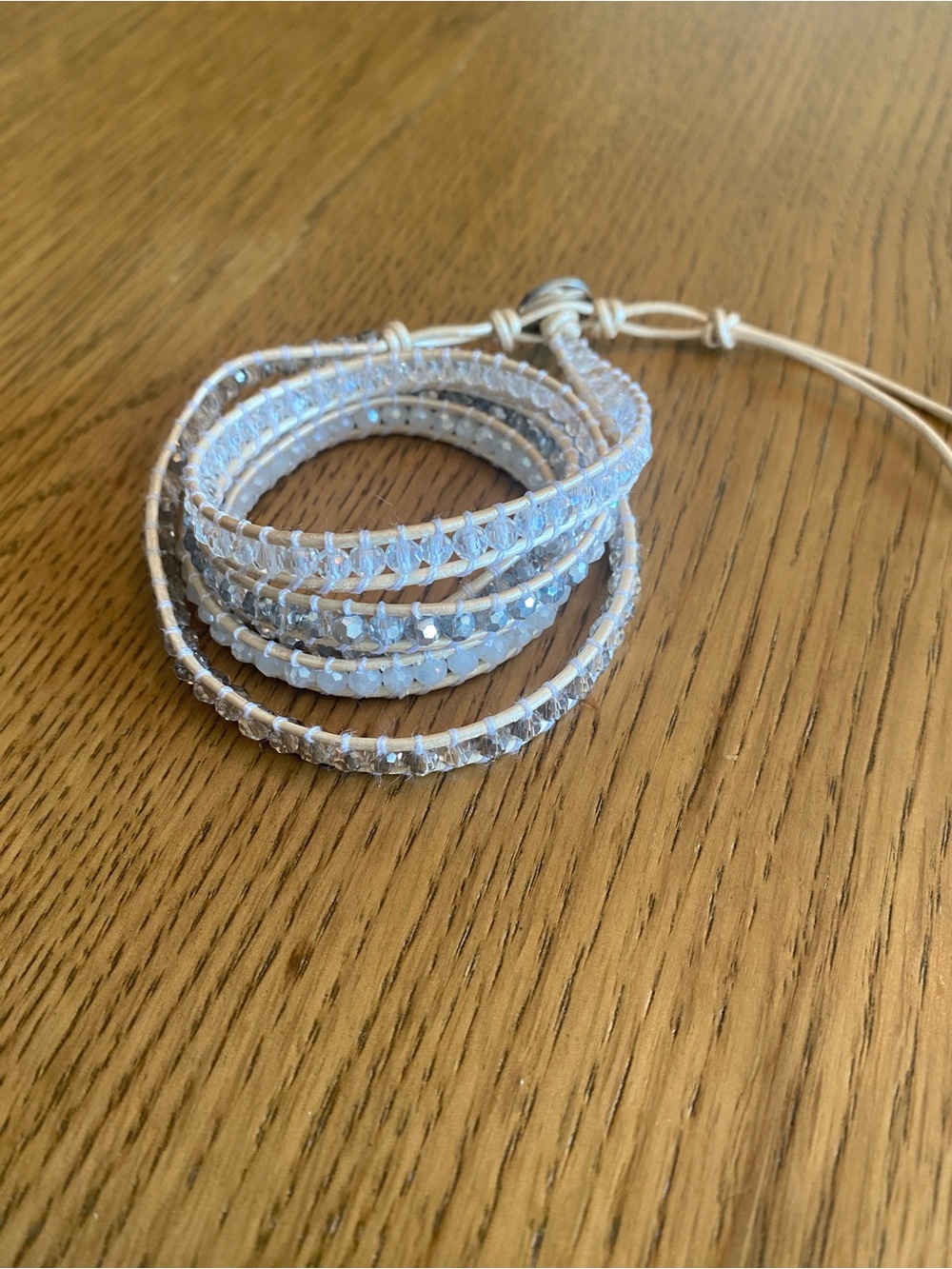 Victoria Emerson White Beaded Wrap Bracelet - Women Jewelry